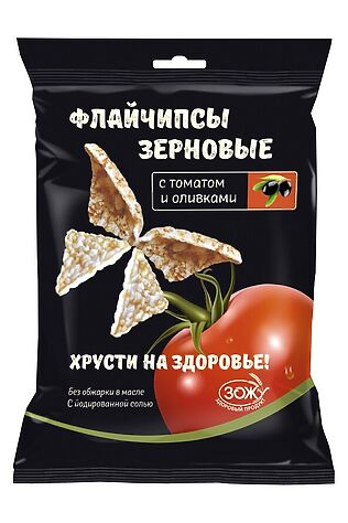 ЭКО-ПРОДУКТЫ Флайчипсы зерновые с томатом и оливками 40г #1194115