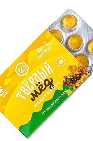 ЭКОПРОДУКТЫ Карамель твёрдый мёд Горное Разнотравье 99% мёда 30г #1194121