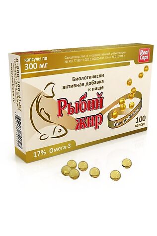 ЭКО-ПРОДУКТЫ Рыбий жир без добавок №100 капс. 300мг  #1194325