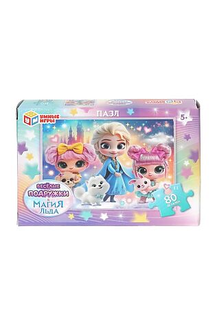 URAL TOYS Пазлы 80 'Магия льда и Весёлые подружки' #1204077
