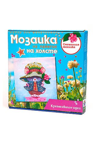 URAL TOYS Мозаика из пайеток на холсте 'Мышка' #1204081