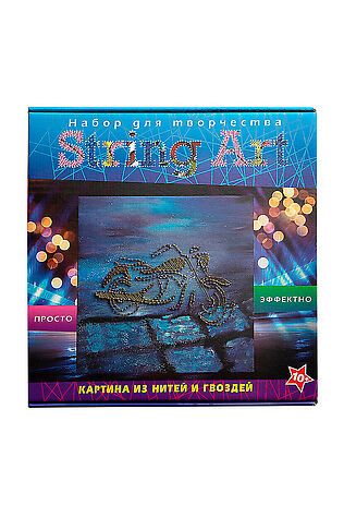 URAL TOYS Набор для творчества в технике 'Мотоцикл' String art #1204089