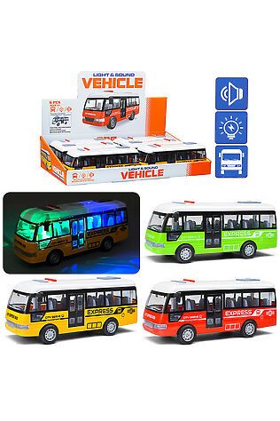 URAL TOYS Машина 'Автобус' на батарейках, в коробке #1205583