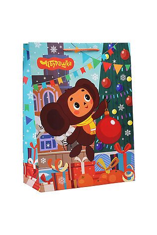 URAL TOYS Пакет подарочный матовый 'Чебурашка'  XL союзмультфильм новогодний #1205632