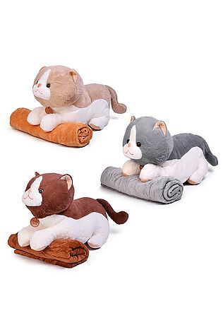 URAL TOYS Мягкая игрушка 'Кошка' с пледом #1205995