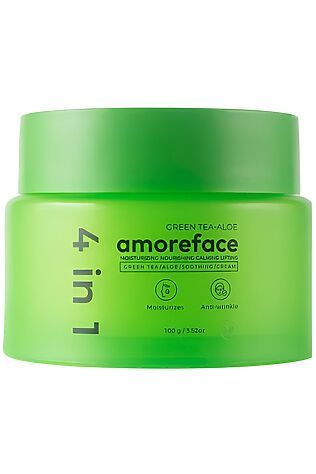 KRISTALLER Amoreface Крем для лица 4 в 1 с зелёным чаем и алоэ / Green Tea-Aloe Soothing Cream, 100 г #1206664