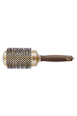 KRISTALLER Olivia Garden Термобрашинг для укладки волос / Expert Blowout Shine Wavy Bristles Gold & Brown, 55 мм, коричневый #1209315