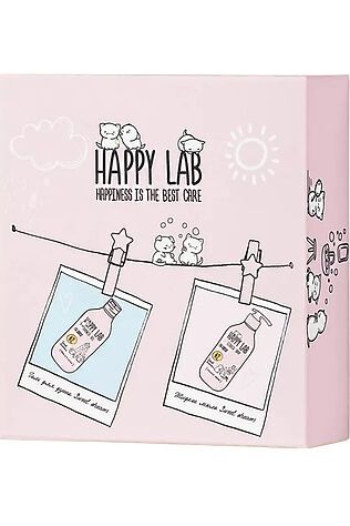 KRISTALLER Happy Lab Набор для ухода за телом Sweet Dreams: гель для душа, жидкое мыло, 300 мл x 2 #1210871