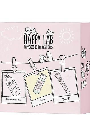 KRISTALLER Happy Lab Набор средств для ухода за кожей лица Face Care: Мицеллярная вода, тоник, крем для век, 300 мл, 150 мл, 20 мл #1210872