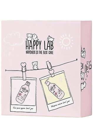 KRISTALLER Happy Lab Набор для ухода за телом Lovin You: гель для душа, жидкое мыло, 300 мл x 2 #1212131