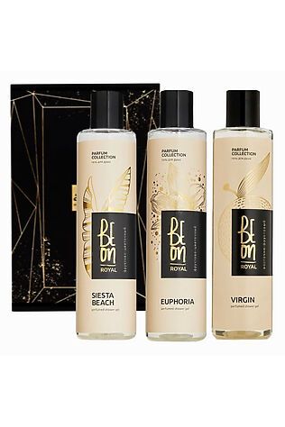 KRISTALLER BeOn Подарочный набор парфюрованных гелей для душа №33 / Royal Siesta Beach, Euphoria, Virgin, 260 мл x 3 #1213162