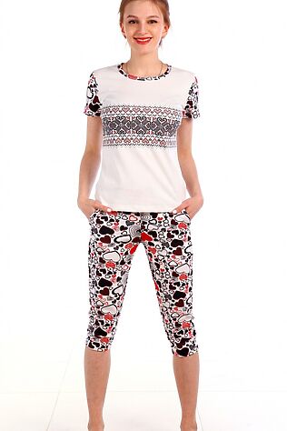 НАТАЛИ Пижама с бриджами с бриджами и футболкой 3 #1214334