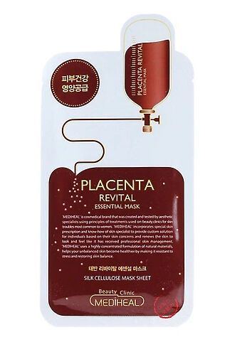 KRISTALLER Mediheal Тканевая маска для лица с плацентой / Placenta Revital Essential Mask, 35 г #1214364