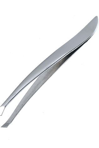 KRISTALLER Zinger Пинцет для бровей скошенный / Standard 86119 S, 90 мм, серебристый глянцевый #1214788