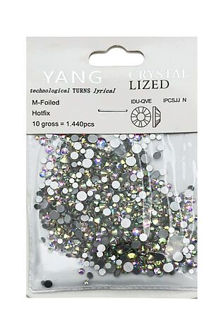 KRISTALLER Nail Art Стразы для декора ногтей, микс (6#,8#,10#,12#,16#,20#), перламутр, 1440 шт./уп. #1214795