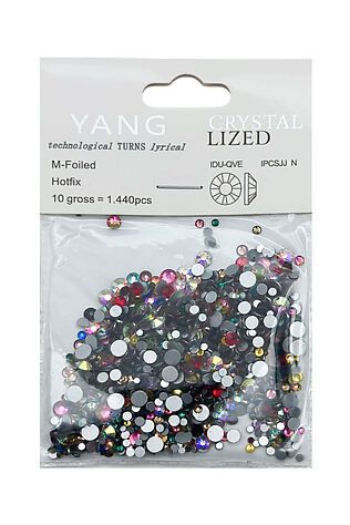 KRISTALLER Nail Art Стразы для декора ногтей, микс (6#,8#,10#,12#,16#,20#), разноцветный, 1440 шт./уп. #1214989