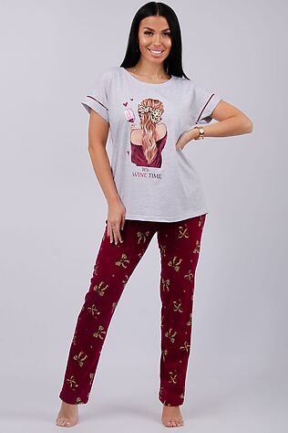 НАТАЛИ Пижама с брюками Мореллино 2 #1215917