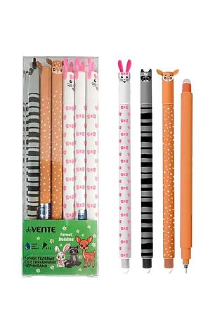 URAL TOYS Ручка гелевая стираемая 'Forest Buddies' d=0,5 мм, корпус с эффектом Velvet-Touch, синяя #1217172