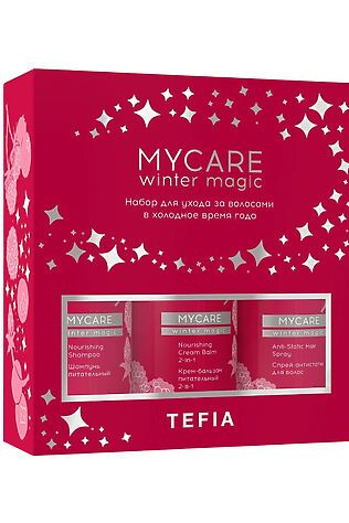 KRISTALLER TEFIA Mycare Набор для ухода за волосами в холодное время года: шампунь, крем-бальзам, спрей-антистатик для волос, 300 x 2, 250 мл #1219510