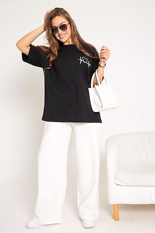 НАТАЛИ Футболка оверсайз с принтом #1220558