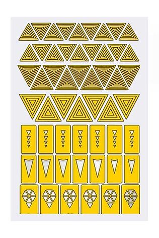 KRISTALLER Prima Nails Трафарет для маникюра «Треугольники» #1221294