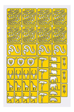 KRISTALLER Prima Nails Трафарет для маникюра «Сафари» #1221595