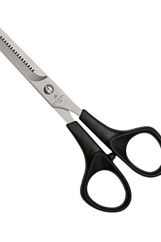 KRISTALLER Dewal Парикмахерские ножницы филировочные / Easy Step 9612ASN, 6,5', черный #1222730