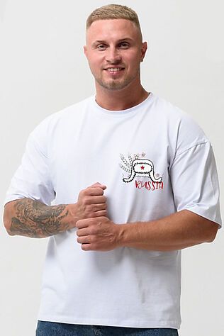 НАТАЛИ 8579 футболка оверсайз мужская #1223097