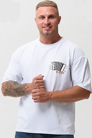 НАТАЛИ 8579 футболка оверсайз мужская #1223098