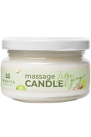 KRISTALLER Manita Professional Свеча массажная / Lime & Ginger, 100 мл #1224489