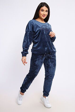 НАТАЛИ Костюм с брюками велюровый 635П #1225347