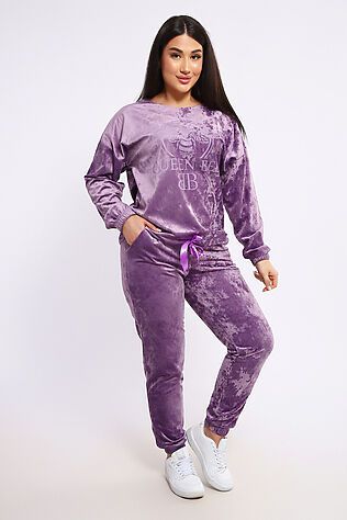 НАТАЛИ Костюм с брюками велюровый 635П #1225350