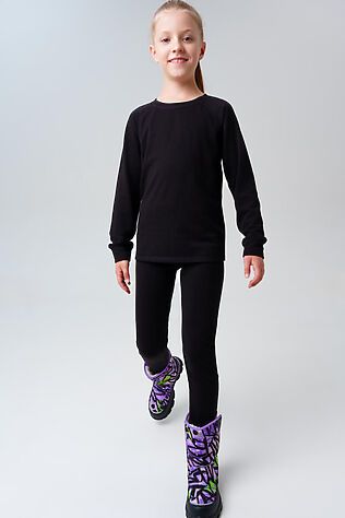 PLAYTODAY Термокомплект трикот. для девочек: фуфайка (футболка) с длин. рук, брюки для эпизод. использования #1226894
