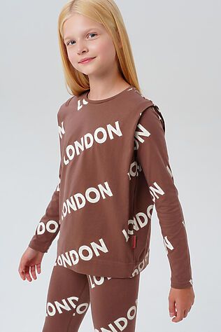 PLAYTODAY Джемпер трикотажный для девочек (футболка с длинными рукавами) #1226920