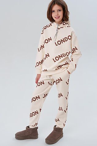 PLAYTODAY Комплект трикотажный для девочек: толстовка, брюки #1226926