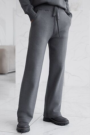 VILATTE Прямые брюки из пряжи с кашемиром #1227798