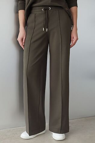 VILATTE Прямые трикотажные брюки на резинке из футера двухнитки эластичные #1228116