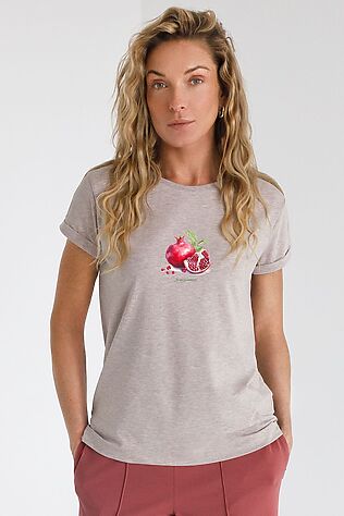 VILATTE Свободная футболка с принтом из премиального хлопка с эастаном #1228139