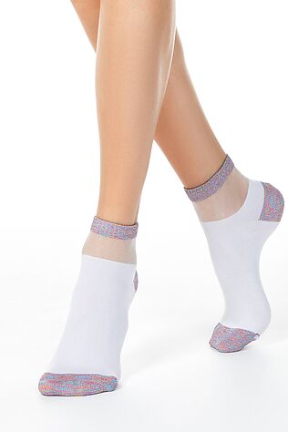 CONTE ELEGANT CONTE ACTIVE Короткие носки с люрексом #1229771