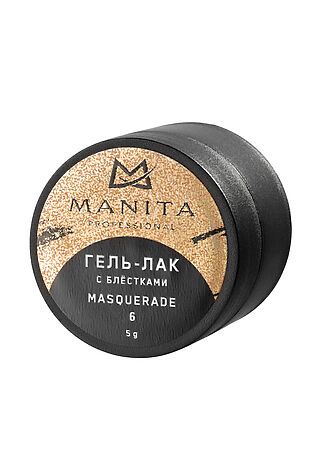 KRISTALLER Manita Professional Гель-лак для ногтей с блёстками / Masquerade №06, 5 г #1229999