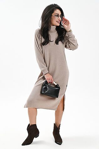 НАТАЛИ Платье теплое в рубчик #1230754