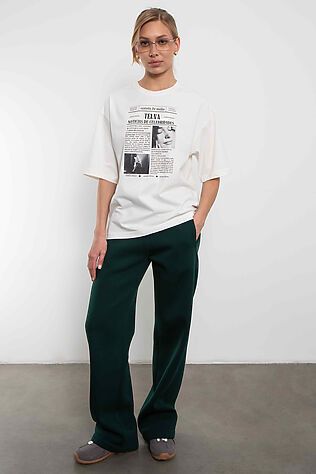 KOSMOS Брюки с начесом 'Montblanc' Малахит #1230922