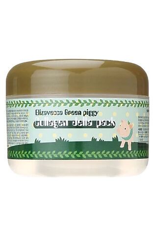 KRISTALLER Elizavecca Маска для лица коллагеновая / Green Piggy Collagen Jella Pack, 100 мл #1231223