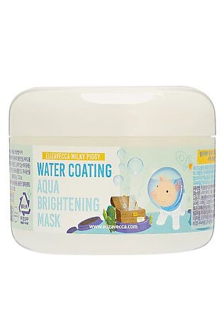 KRISTALLER Elizavecca Увлажняющая маска для сияния кожи / Milky Piggy Water Coating Aqua Brightening Mask, 100 мл #1231228