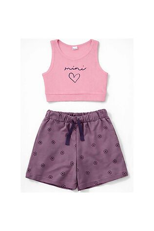 YOULALA Комплект топ лапша, шорты кулирка #1231249