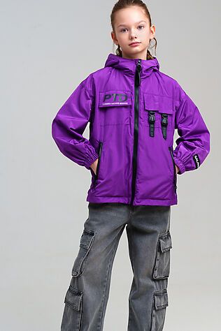 PLAYTODAY Куртка текстильная с полиуретановым покрытием для девочек (ветровка) #1231509