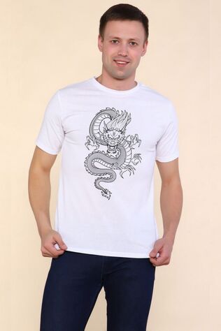 НАТАЛИ Футболка 2224 Тату дракона #1232144