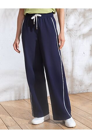 VILATTE Прямые брюки с лампасами из эластичного футера двухнитки без начеса #1232410