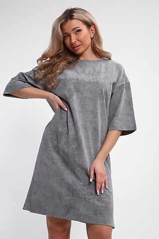 НАТАЛИ Платье туника варенка с принтом Сердце ТП-02 #1234715