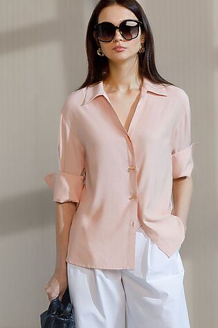 VILATTE Блузка с широкими манжетами из вискозы с лиоцеллом #1235540